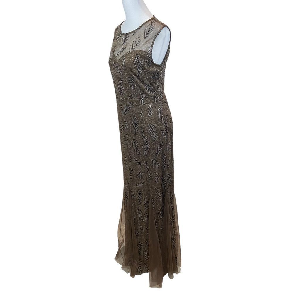 Brand New With Tags Candalite Brand Brown Bronze Formal Full Length Dress Medium